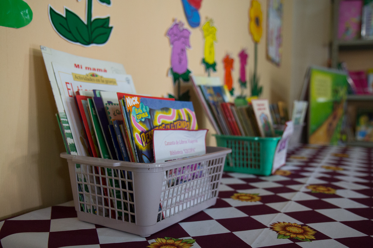 Child Aid partner libraries like the Cecopa Library in Patzun focus on creating friendly, welcoming environments for young readers.